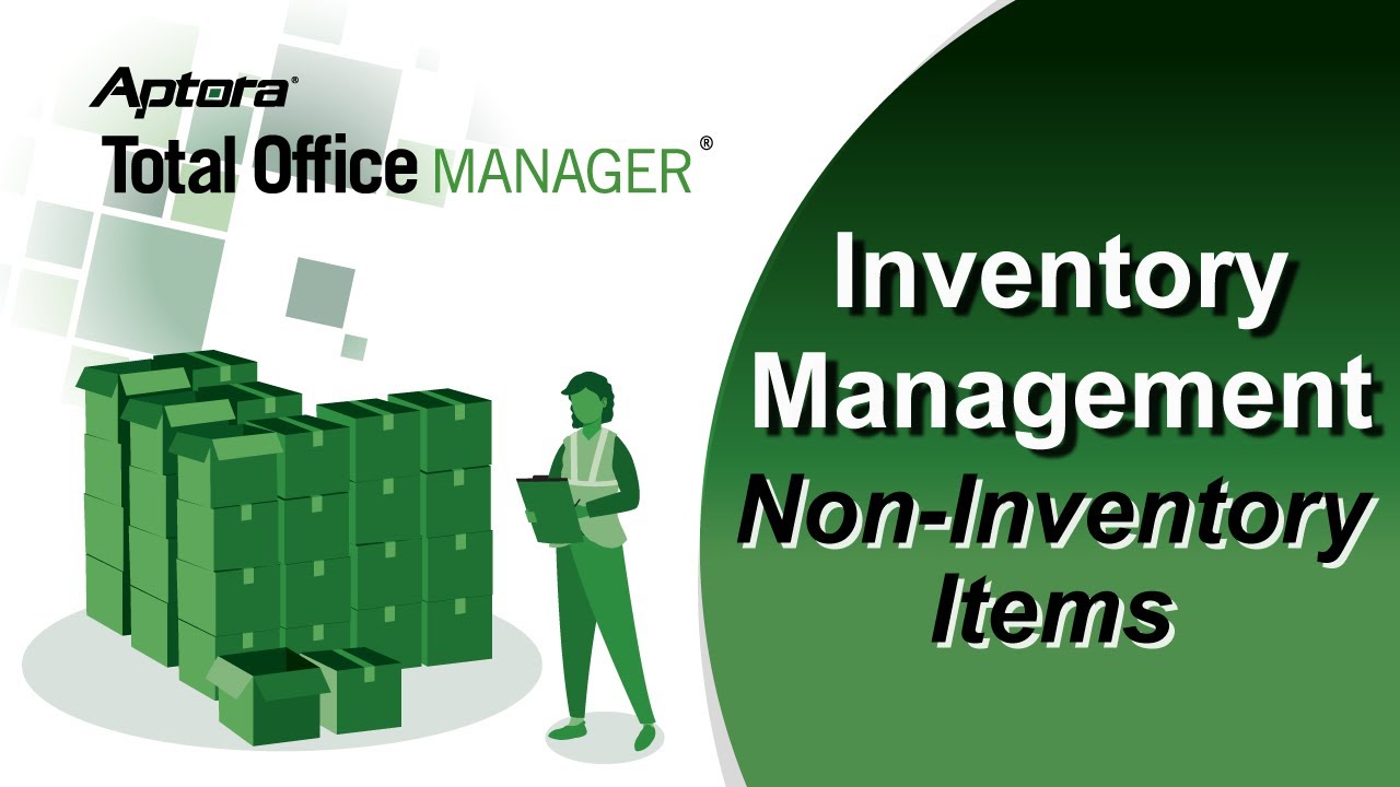 How to Track NonInventory Items in Total Office Manager YouTube
