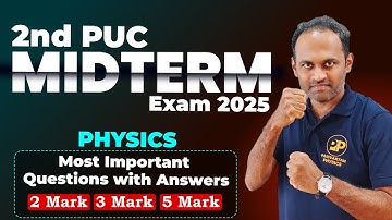 2nd PUC Midterm Exam 2025 |Physics Important Question Answers #midtermexam #important_questions_2025