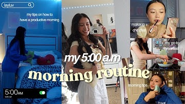 grwm: my 5:00 A.M SCHOOL MORNING ROUTINE🌟 (update) *SOPHOMORE year* || ootd, makeup + more!