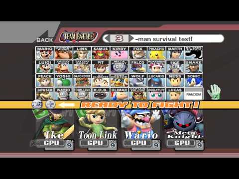 Super Smash Bros. Brawl - Battle #183: Ike and Toon Link vs Wario (Classic) and Meta Knight