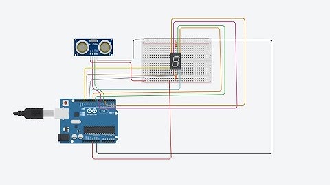 Distance Measuring using an Ultrasonic Sensor (TinkerCAD Simulation) | Arduino UNO | HCSR 04 sensor