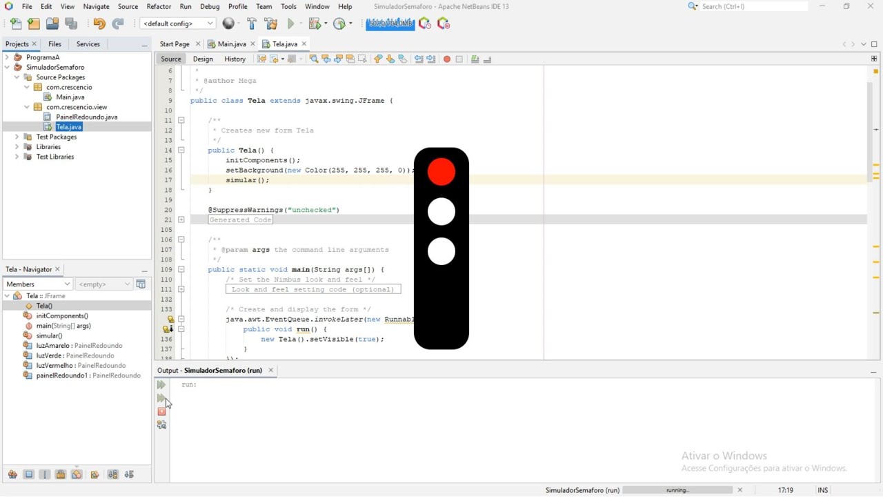 Simulação de semáforo em Java 🚦🚦🚦 - YouTube