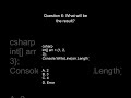 .NET Programming Interview Question #6 | C# MCQ for Practice