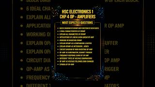 HSC | 2027 | electronics 1 | chapter 4 | operational amplifiers| most Expected Questions.