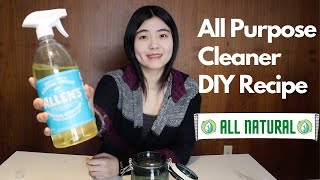 萬能家用清潔劑DIY配方 Zero Waste All Purpose Cleaner DIY Recipe