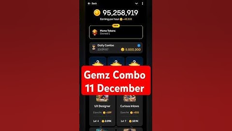 Gemz Daily Combo Today 11 December Daily Combo Today #gemz #combo #airdrop