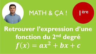 Finding The Expression Of A Quadratic Function