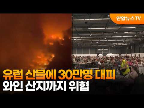 유럽 산불에 30만명 대피…와인 산지까지 위협 / 연합뉴스TV (YonhapnewsTV)