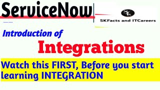 Introduction of ServiceNow Integration || #servicenow #integrations #learn