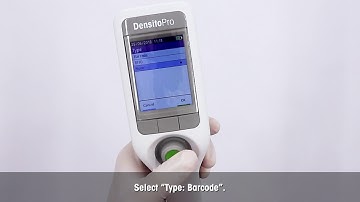 Density2Go (DensitoPro): How to Use the Barcode Reader