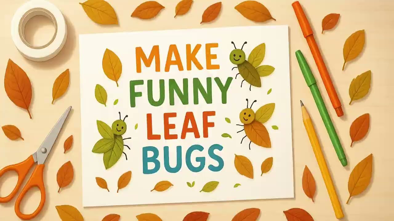 Make Funny Leaf Bugs 🪲🍂 | Easy Nature Craft for Kids ❗