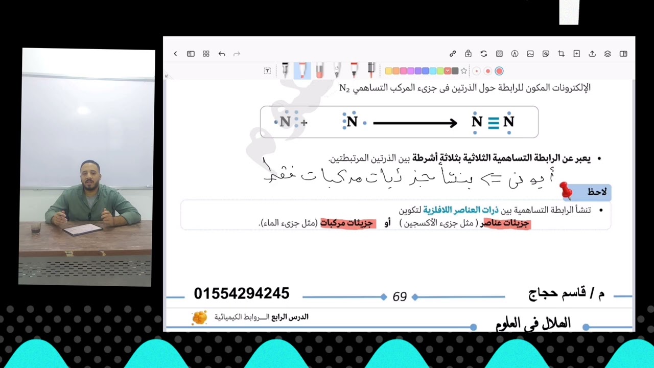 الترابط التساهمي ببساطة… شرح ممتع لأولى إعدادي! 🔔
