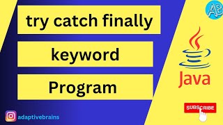 try catch and finally keyword with example program in Java in Hindi