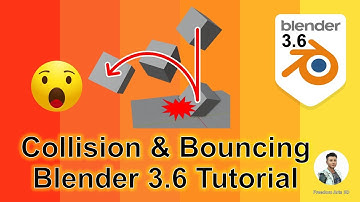 How to create Collision & Bouncing - Blender 3.6 Tutorial