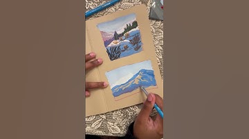 Brown paper really looks nice for gouache paint! #gouchepainting #quickpainting #easypainting #art