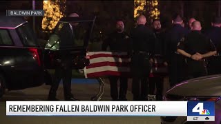 Procession held for fallen Baldwin Park police officer