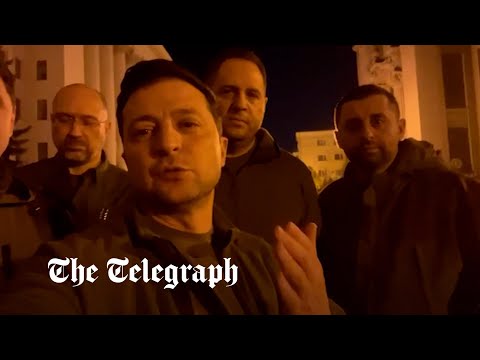 Volodymyr Zelensky takes to the streets to rally people against Russian invaders