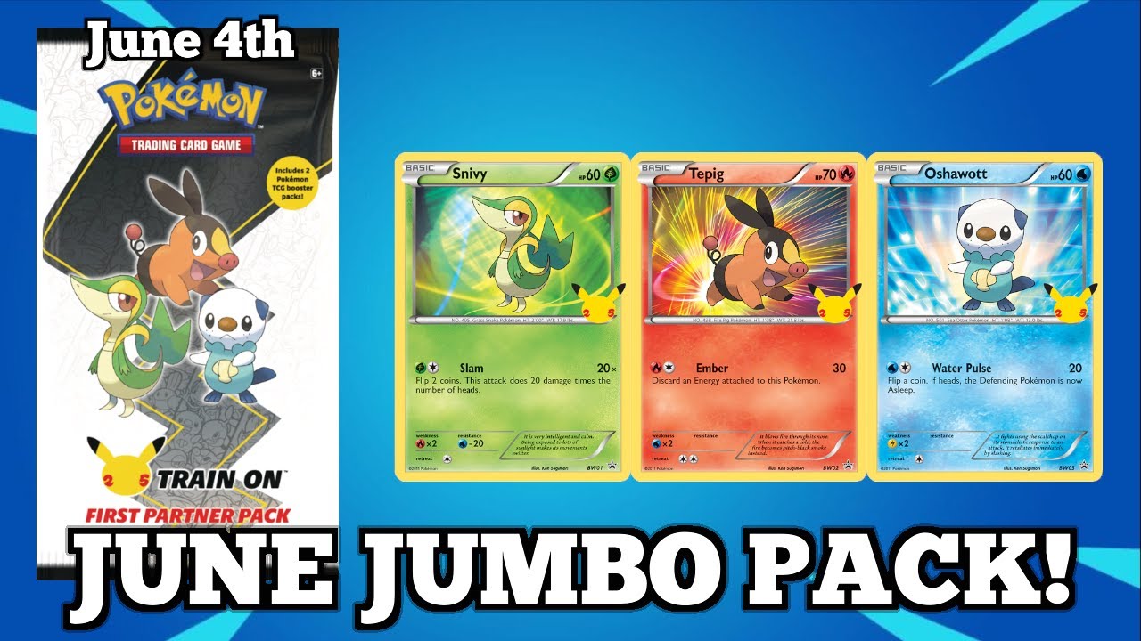 Unova Starter Monthly Jumbo Pack - Pokemon 25th Anniversary