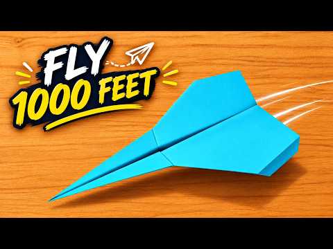 Best Paper Airplane for Long Distance! Easy Paper Plane Making Tutorial