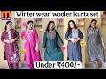 Meesho Winter wear woolen kurta set Haul Under ₹400/- | Meesho woolen kurta |