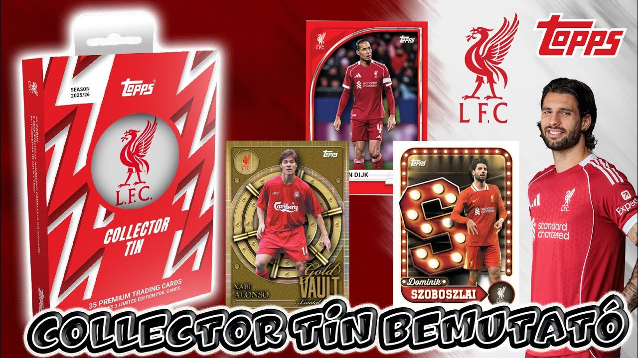 Topps Liverpool Collector Tin bemutató - YouTube