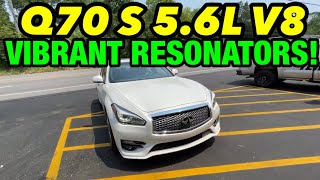 2016 INFINITI Q70 S 5 6L V8 AWD DUAL EXHAUST w VIBRANT BOTTLE RESONATORS