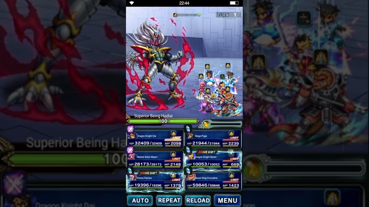 FFBE - World of Visions: Superior Being Hadlar OTK Farm Guide