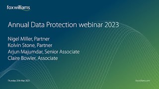 Annual Data Protection webinar 2023
