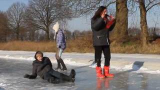 Jesse and Eva; BLOOPERS, ice-fails!