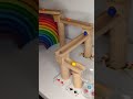 Wooden🪵Marble Run glass ending 🔵🔴🟡 #marblerun #marblesrace #asmr