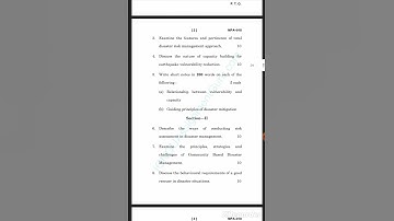 MPA-018 Disaster Management hind in English Previous Year Question Paper (2023-june and December)
