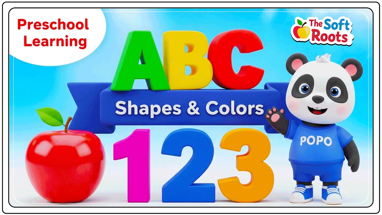 Preschool Learning activities for 3 year olds at home | Learn ABC Phonics Shapes Numbers Colors 🌈