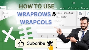 HOW TO USE WRAPROWS AND WRAPCOLS FUNCTION IN EXCEL