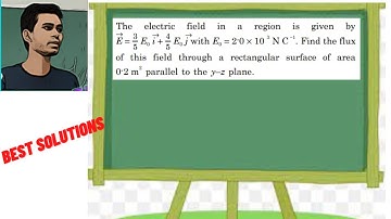 The electric field in a region is given by E =  3/5E0 i + 4/5E0 j with E0 = 2.0 x 103N/C. Find the