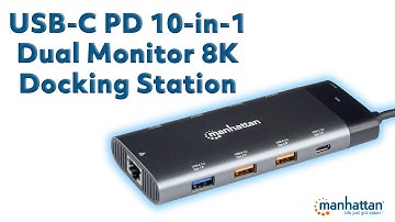 USB-C PD 10-in-1 Dual Monitor 8K Docking Station