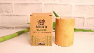 Double-Sided Toothpicks | 450 Count | 100% Bamboo & Storage Box | Sustainable & Biodegradable