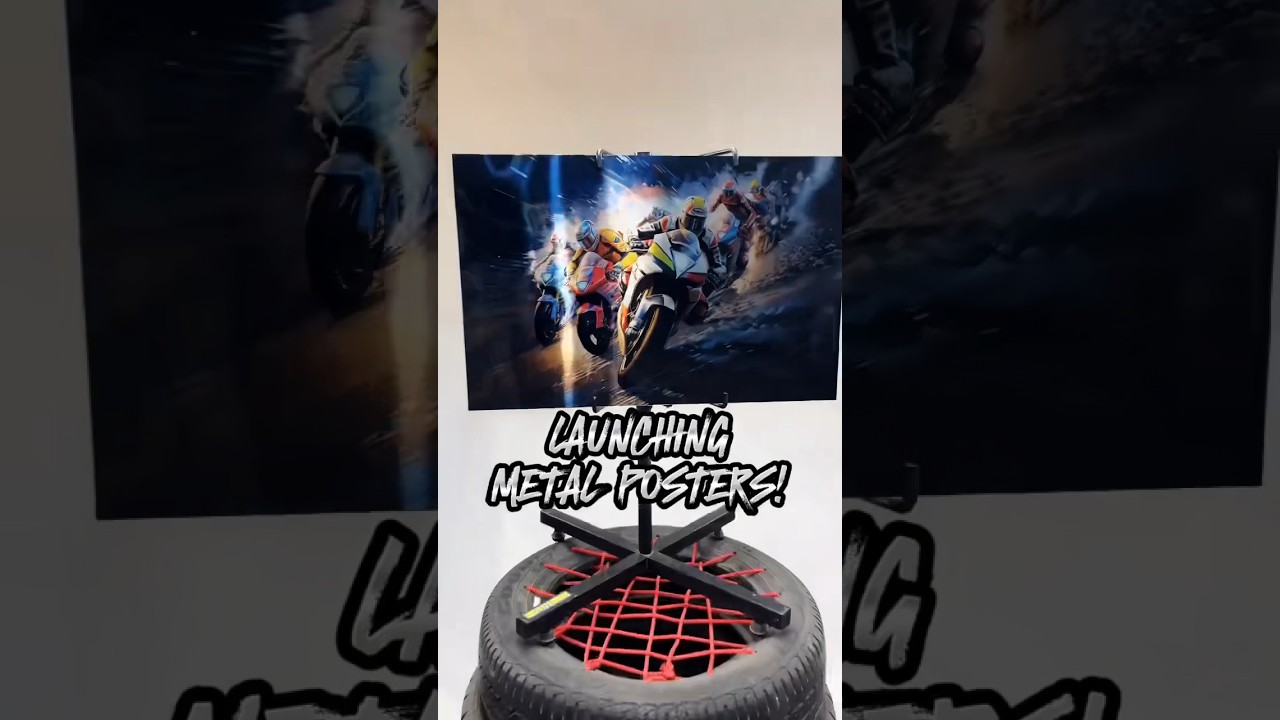 “🏍️ Rev up your walls with our new Metal Posters for the Gp Series contest . 