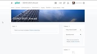 D2L Demo student Discussion and grades