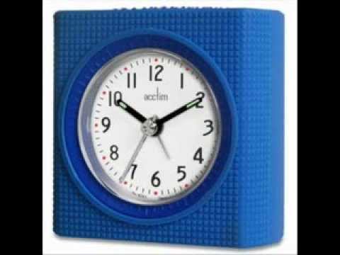Vela Blue Rubber Alarm Clock 9.6cm