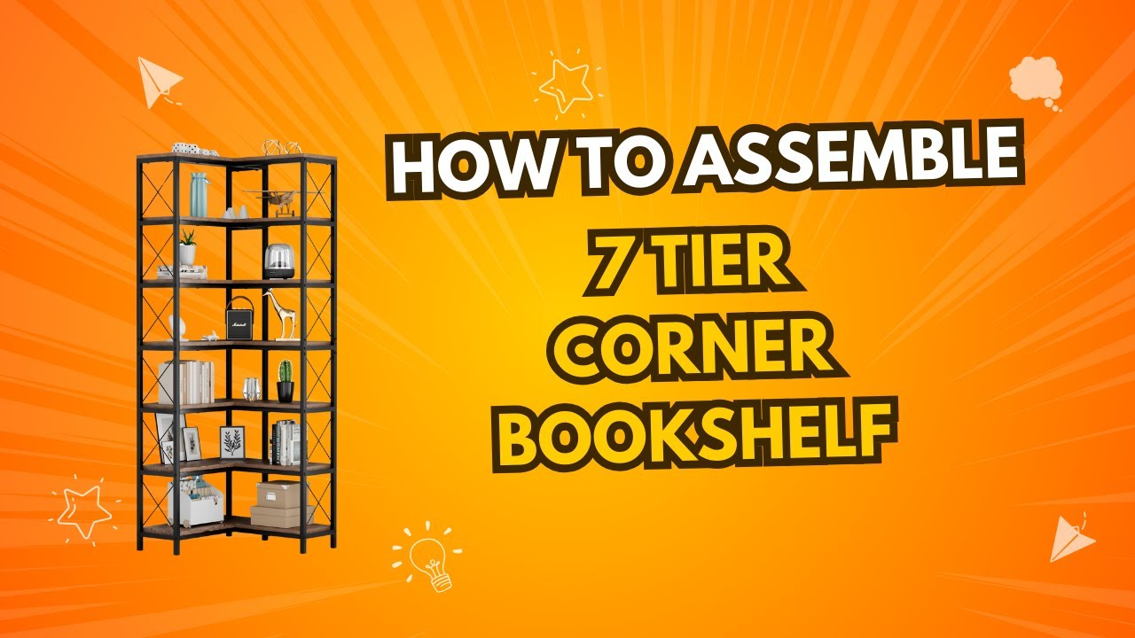How To Assemble 7 Tier Corner Bookshelf