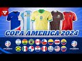  all 16 teams kits copa america 2024  home  away jerseys conmebol copa america usa 2024