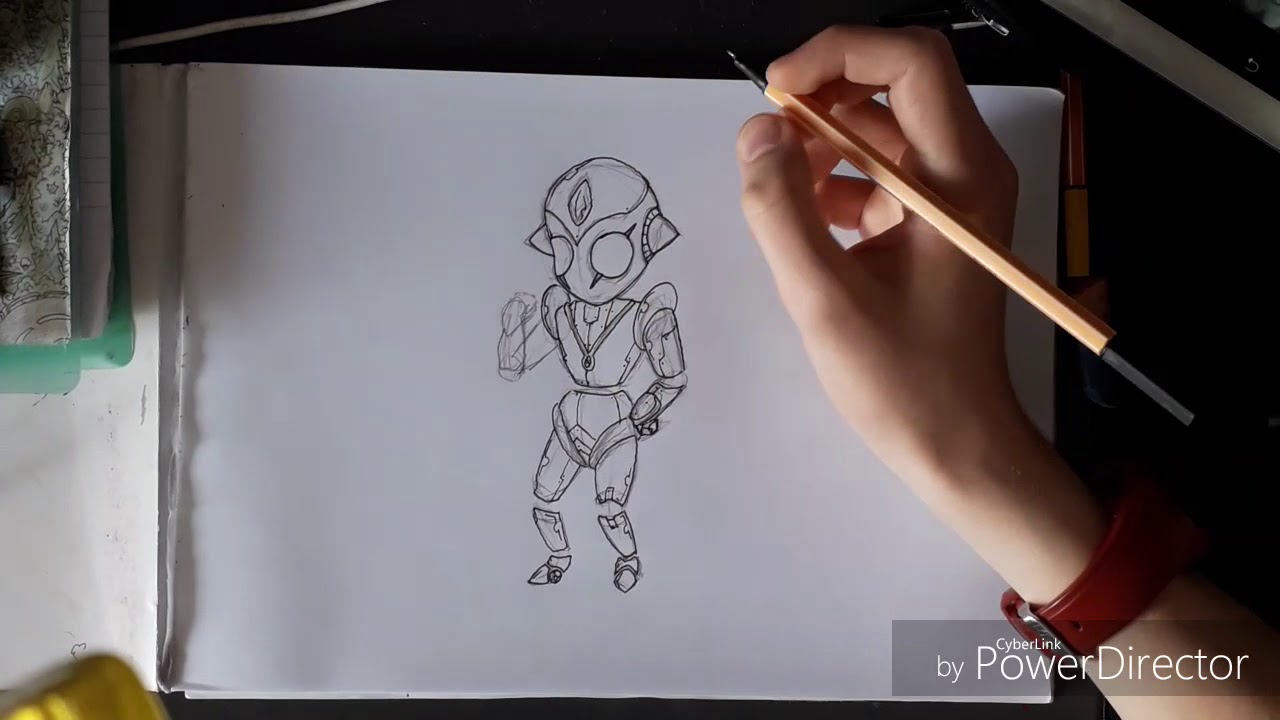 Time Lapse Dessiner Un Robot Futuriste Youtube