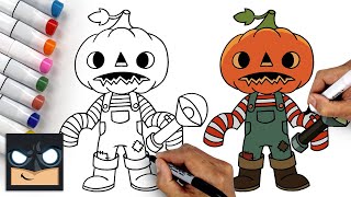 hello neighbour 2 how to draw pumpkin kid