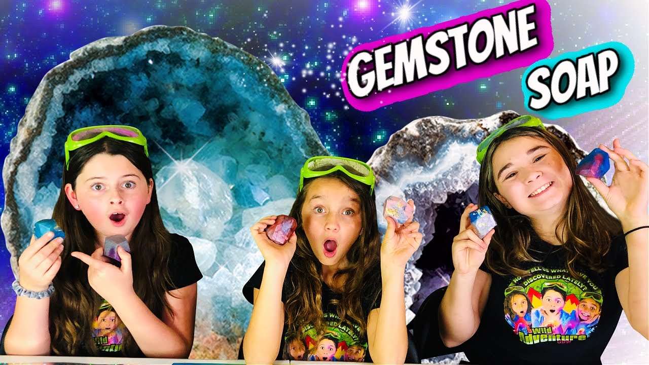 Kids Learning Videos W The Wild Adventure Girls Diy Crystal Gemstone