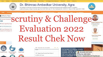 Agra University Scrutiny & Challenge Evaluation Results 2020 Chek now@SeaNewsUttarpradesh-uttrakhand