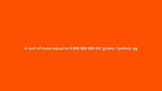 what is the meaning of picogram.