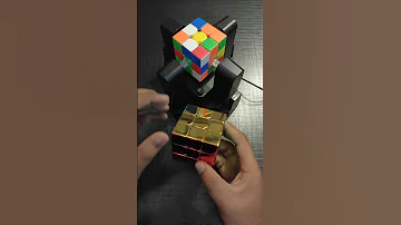 Can a Cubing Robot Solve The Shiny Cube ? #shorts