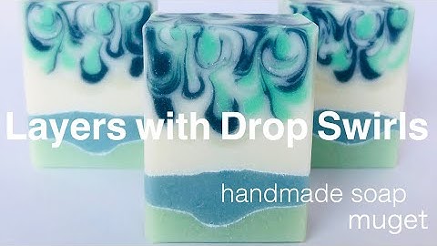 Layers with Drop Swirls【August soap Challenge Club】