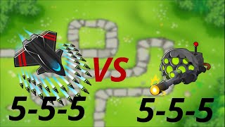 5-5-5 Monkey Ace vs 5-5-5 Sniper - BTD6 Comparision