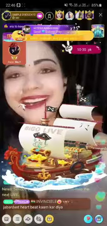 Expression queen Dimple D’souza wins official pk with Lyra in bigo